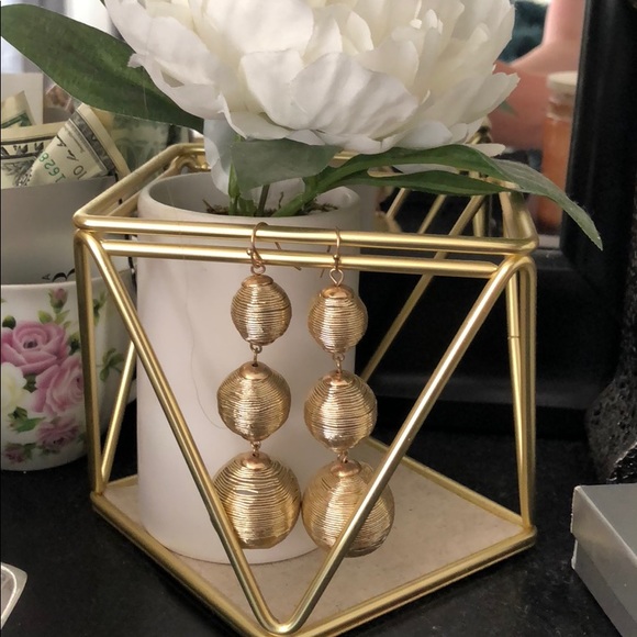 Gold Ball Earrings - Picture 1 of 2